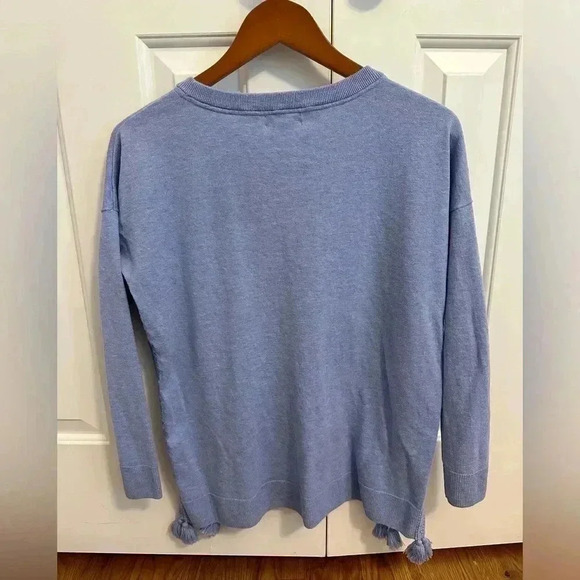 LILLY PULITZER Coolmax Damara Sweater Crochet Side Tassels Women Size S - Picture 3 of 10